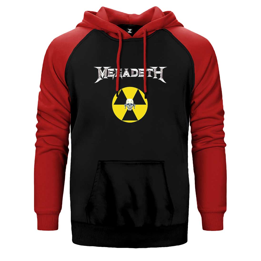 İndirimli Megadeth Nuclear Radioactive Kırmızı Renk Reglan Kol Sweatshirt / Hoodie