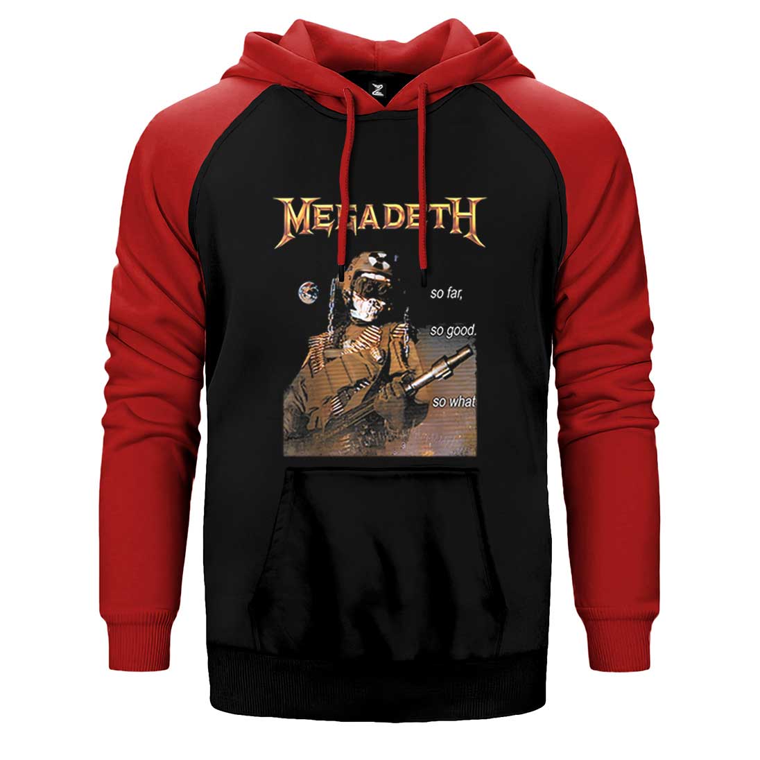 Megadeth So Far So Good Çift Renk Reglan Kol Sweatshirt / Hoodie