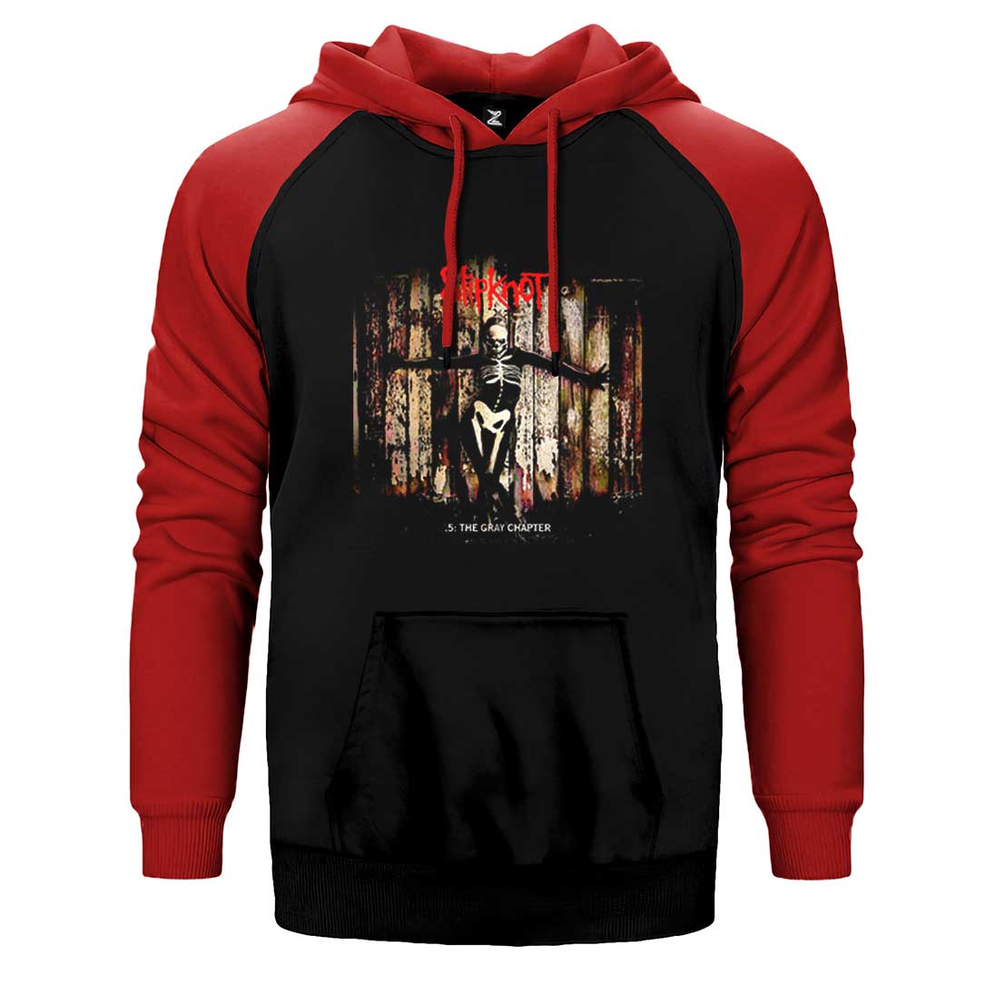 Slipknot 5 The Gray Chapter Çift Renk Reglan Kol Sweatshirt / Hoodie