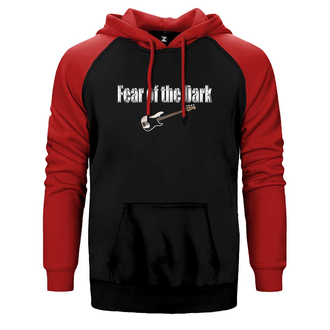 Iron Maiden Fear of the Dark Guitar Çift Renk Reglan Kol Sweatshirt / Hoodie