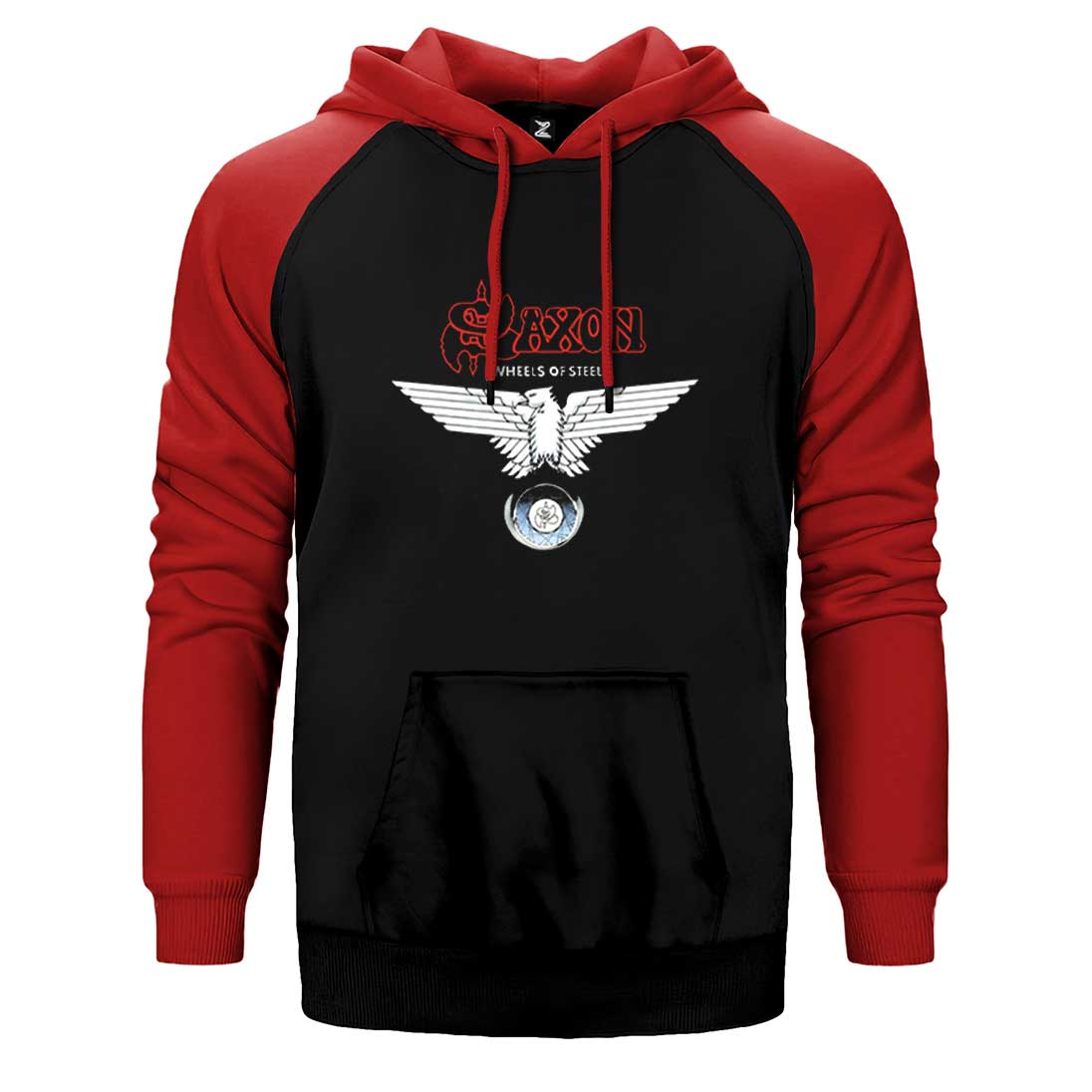Saxon Wheels of Steel Çift Renk Reglan Kol Sweatshirt / Hoodie