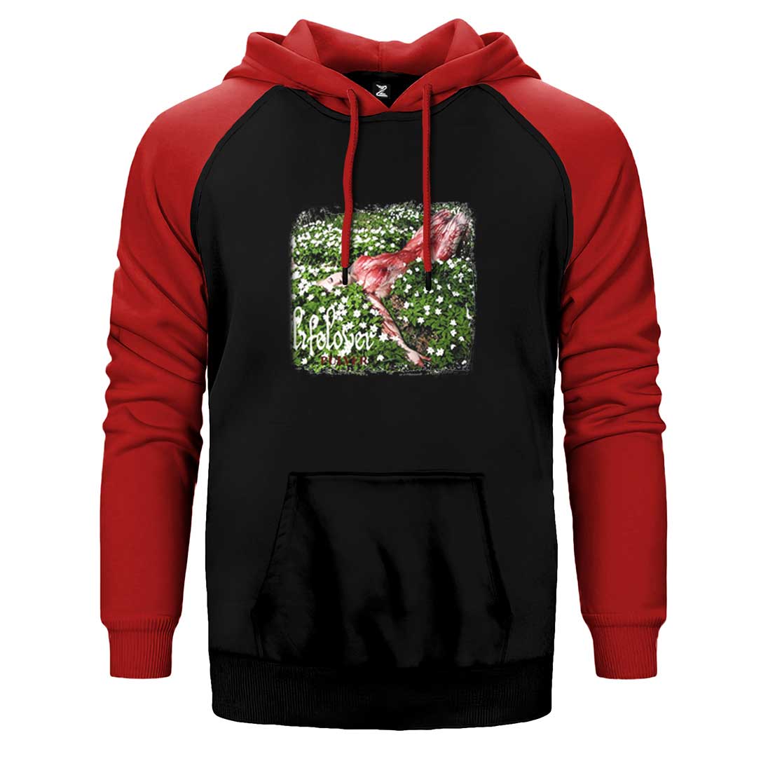 Lifelover Pulver Çift Renk Reglan Kol Sweatshirt / Hoodie