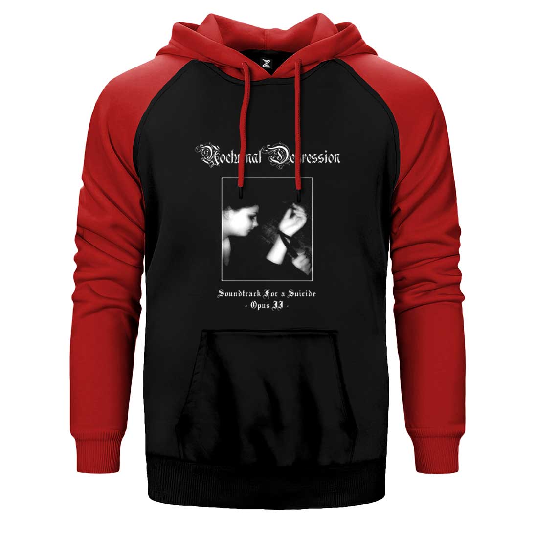Nocturnal Depression Soundtrack Çift Renk Reglan Kol Sweatshirt / Hoodie