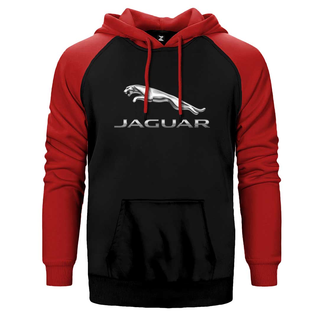 Jaguar Logo Silver Çift Renk Reglan Kol Sweatshirt / Hoodie