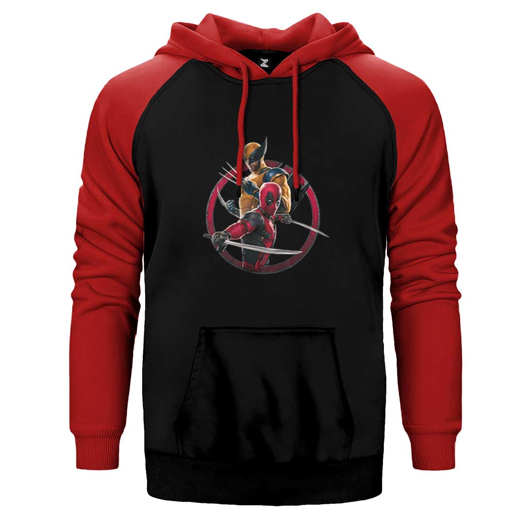 Deadpool Wolverine Movie Çift Renk Reglan Kol Sweatshirt / Hoodie
