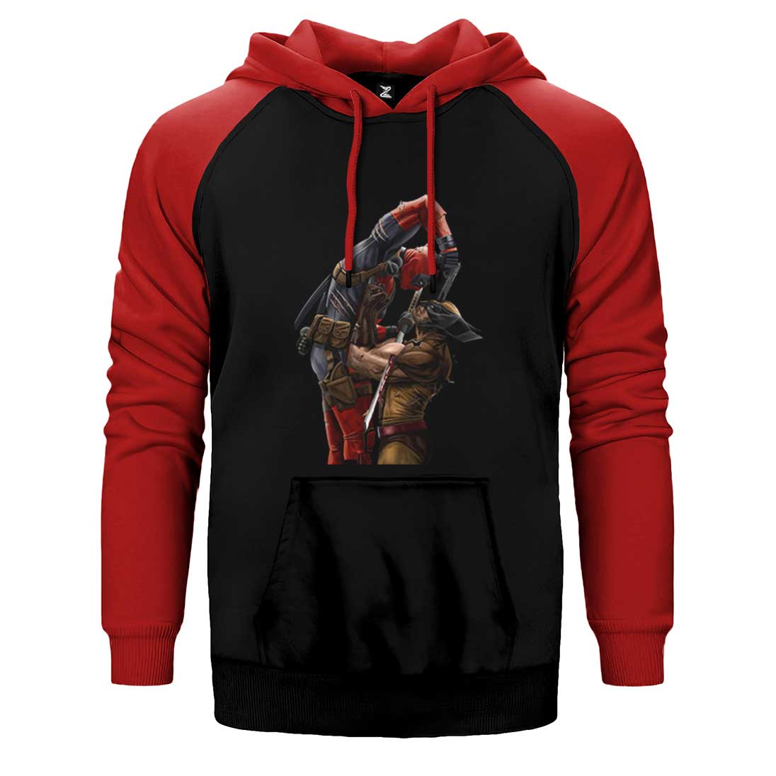 Deadpool Wolverine Çift Renk Reglan Kol Sweatshirt / Hoodie