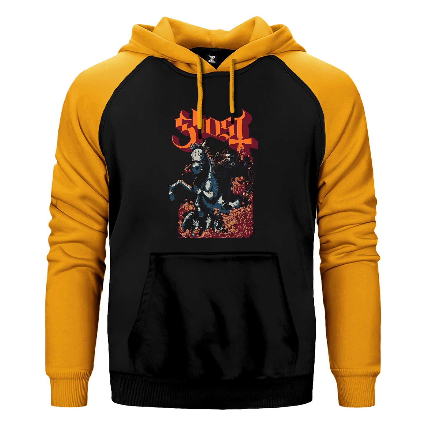 Ghost Horse Çift Renk Reglan Kol Sweatshirt / Hoodie