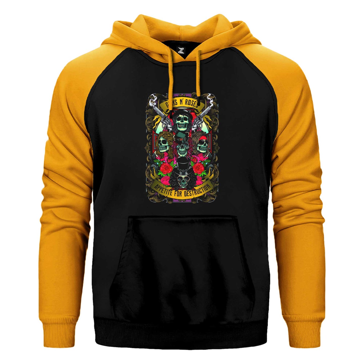 Guns N Roses Appetıte Destruction Çift Renk Reglan Kol Sweatshirt / Hoodie