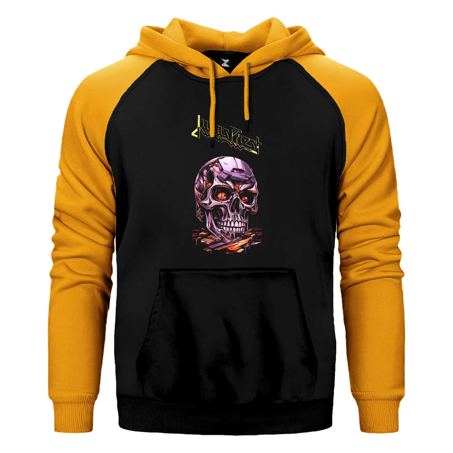 Judas Priest Modern Skeleton Çift Renk Reglan Kol Sweatshirt / Hoodie