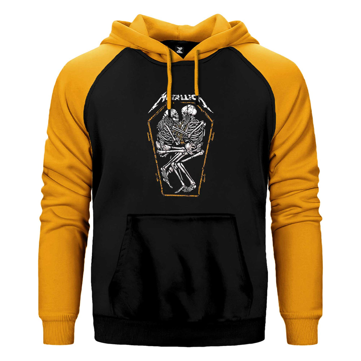 Metallica Grave Two Skeletons Çift Renk Reglan Kol Sweatshirt / Hoodie