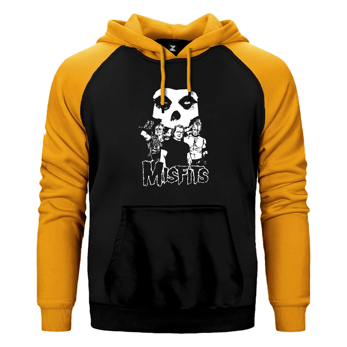 Misfits Grup Logo Çift Renk Reglan Kol Sweatshirt / Hoodie