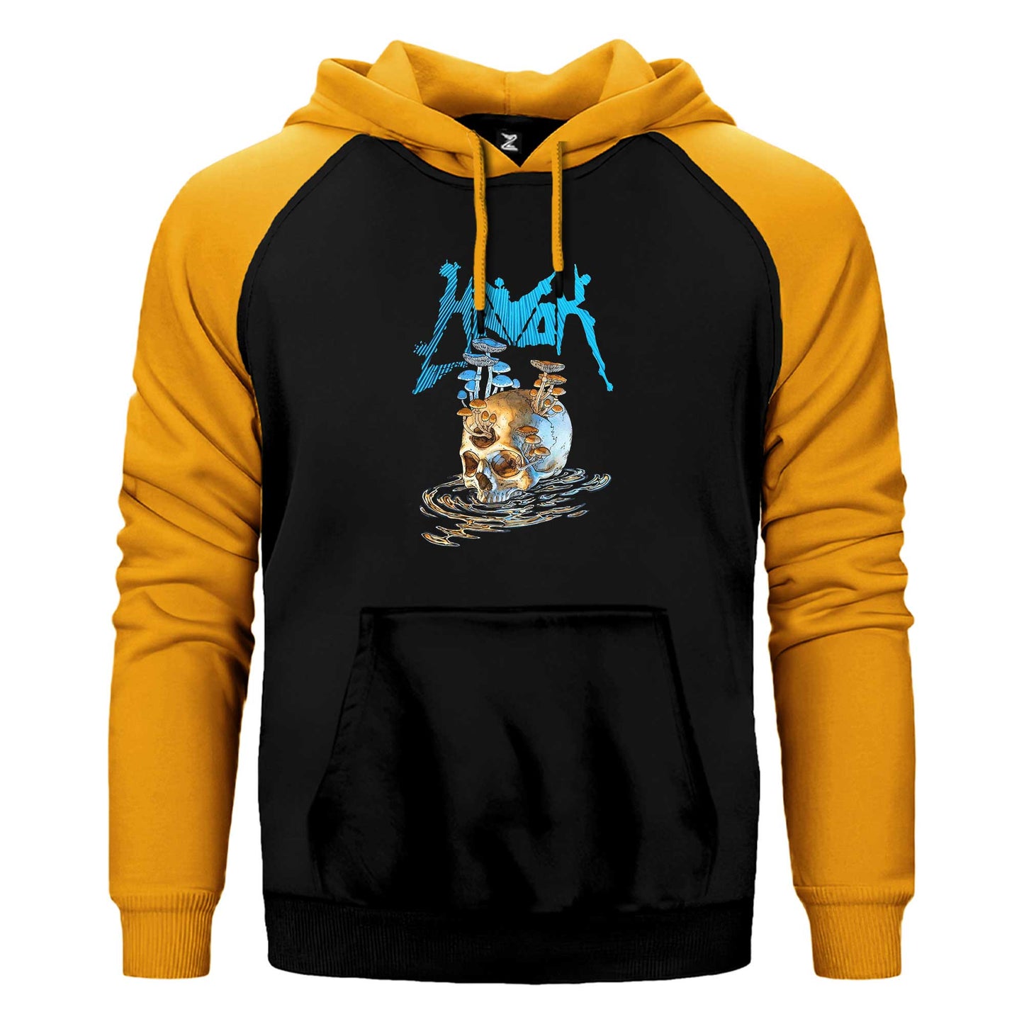 Havok Skull Çift Renk Reglan Kol Sweatshirt / Hoodie