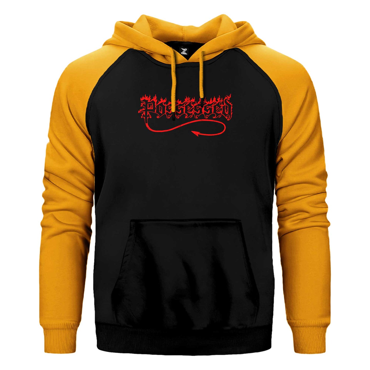 Possessed Red Logo Çift Renk Reglan Kol Sweatshirt / Hoodie