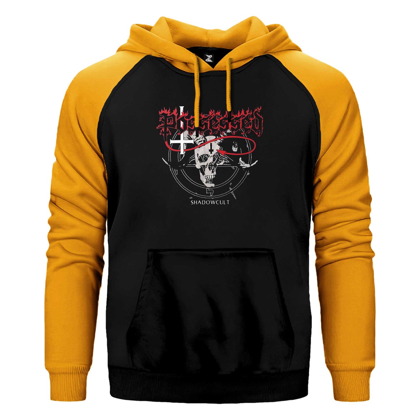 Possessed Shadowcult Çift Renk Reglan Kol Sweatshirt / Hoodie