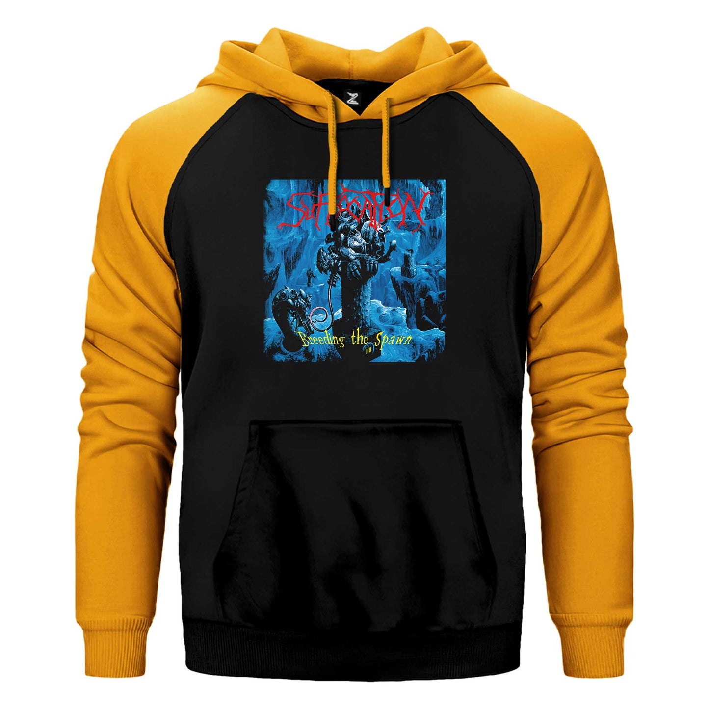 Suffacation Breeding The Spawn Çift Renk Reglan Kol Sweatshirt / Hoodie