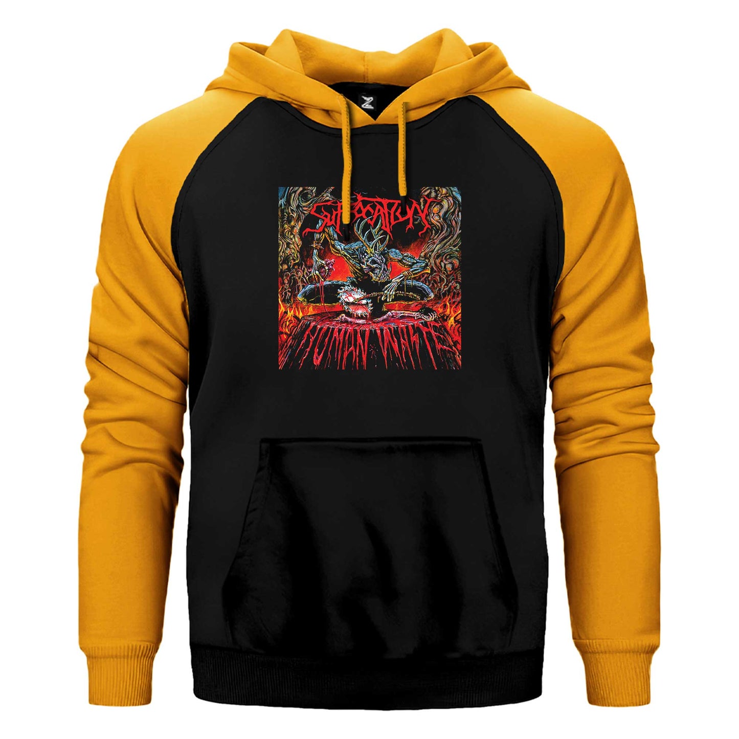 Suffocation Human Wolte Çift Renk Reglan Kol Sweatshirt / Hoodie