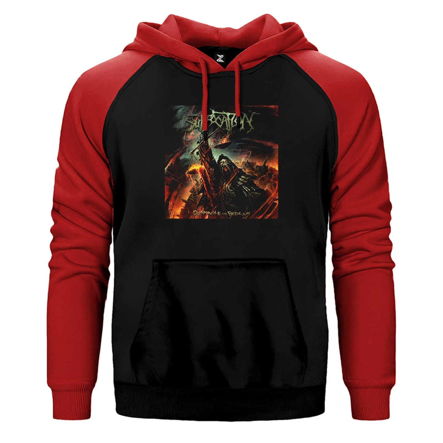 Suffocation Pinnacle Of Bedlam Çift Renk Reglan Kol Sweatshirt / Hoodie