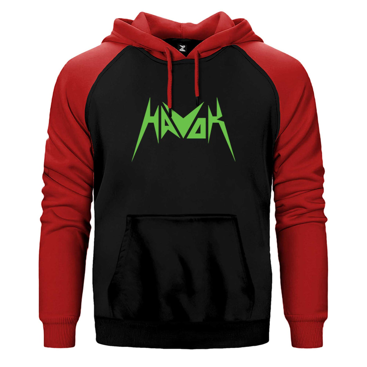 Havok Green Logo Çift Renk Reglan Kol Sweatshirt / Hoodie