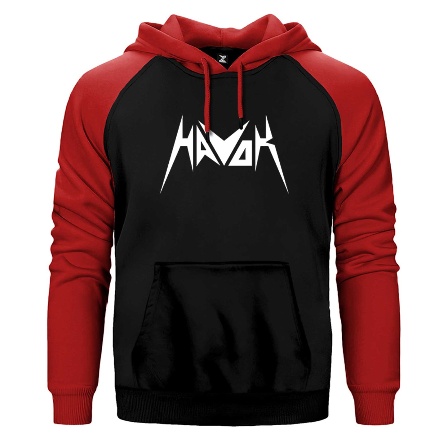 Havok Logo Text Çift Renk Reglan Kol Sweatshirt / Hoodie