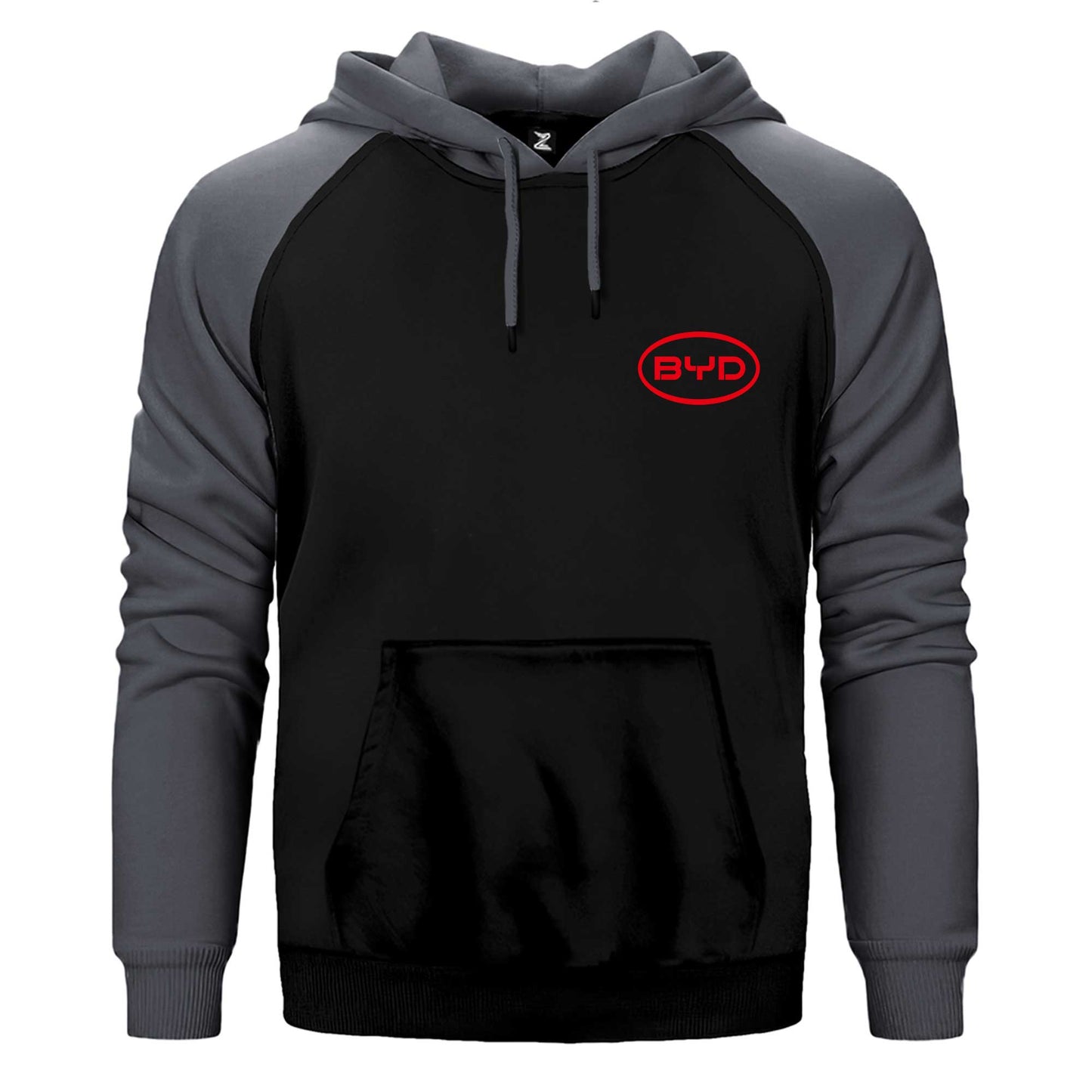BYD Logo Çift Renk Reglan Kol Sweatshirt / Hoodie