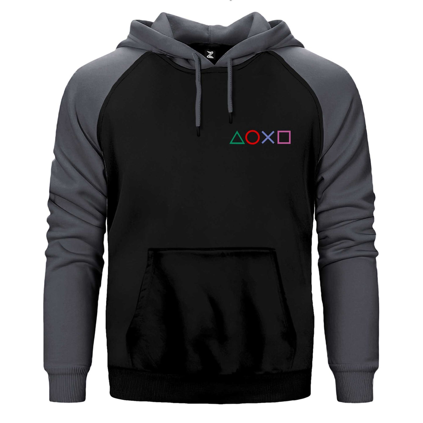 Playstation Consol Çift Renk Reglan Kol Sweatshirt / Hoodie