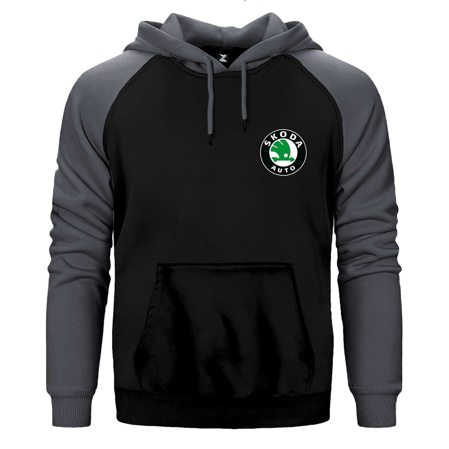 Skoda Auto Çift Renk Reglan Kol Sweatshirt / Hoodie