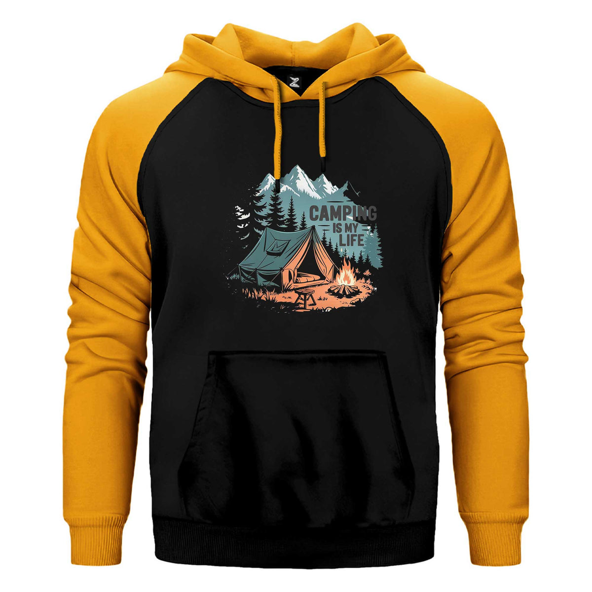 Camp Is My Life Çift Renk Reglan Kol Sweatshirt / Hoodie