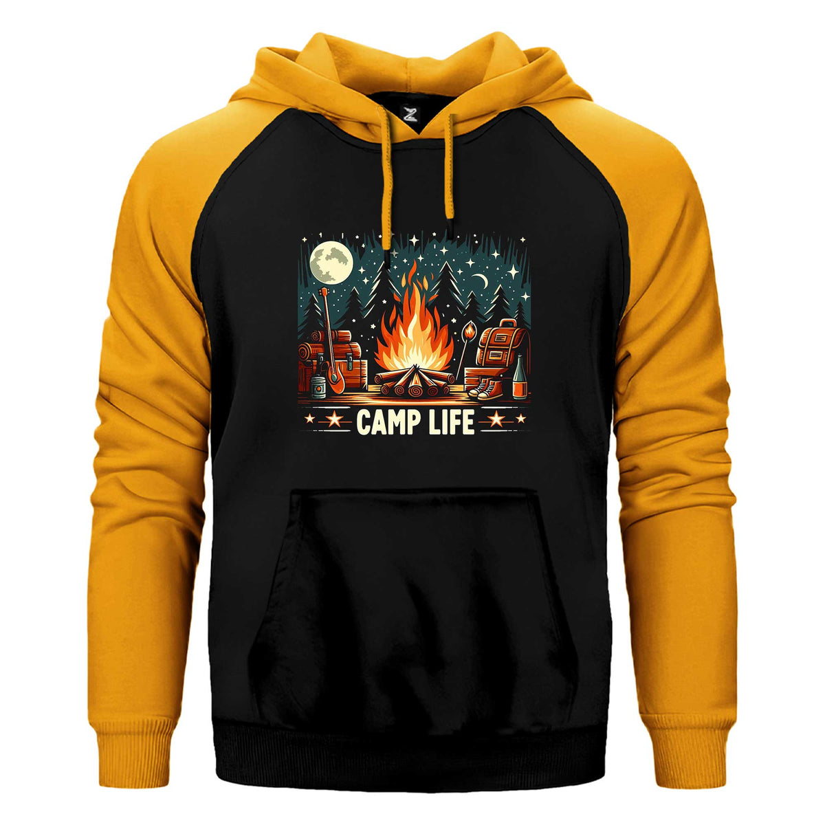 Camp Life Çift Renk Reglan Kol Sweatshirt / Hoodie