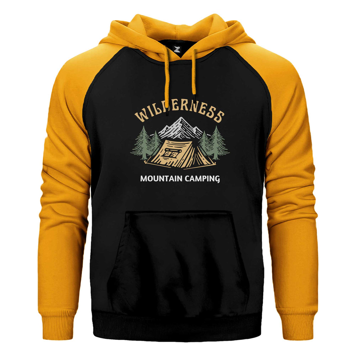 Mountain Camping Çift Renk Reglan Kol Sweatshirt / Hoodie