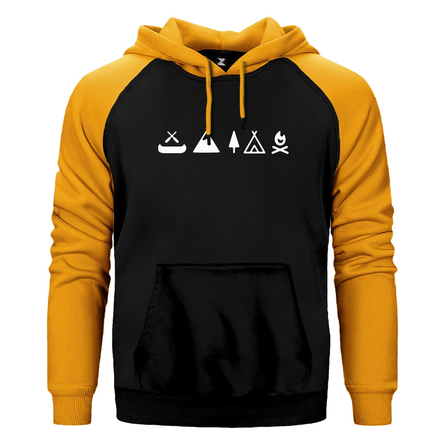 Camp Icon Çift Renk Reglan Kol Sweatshirt / Hoodie