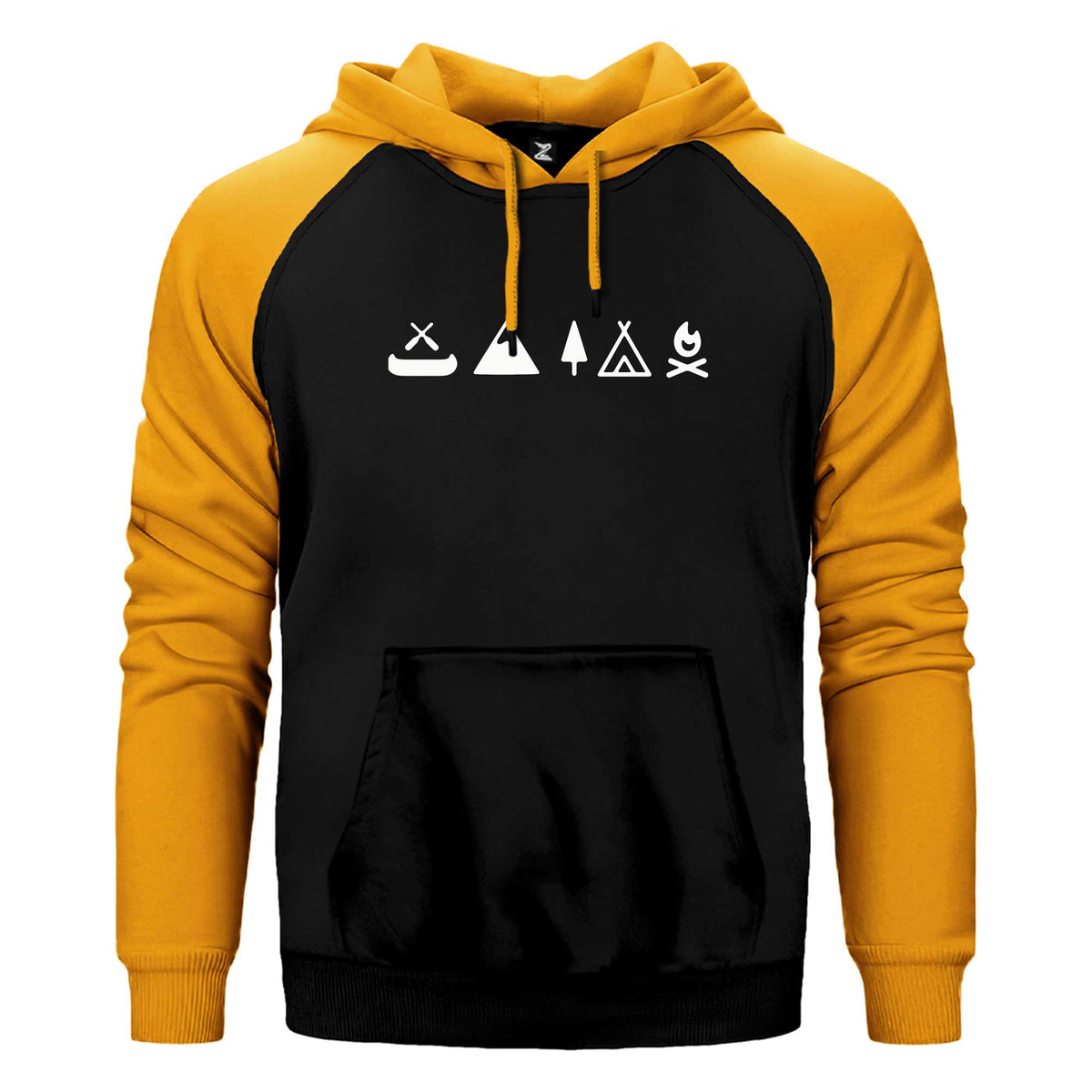 Camp Icon Çift Renk Reglan Kol Sweatshirt / Hoodie