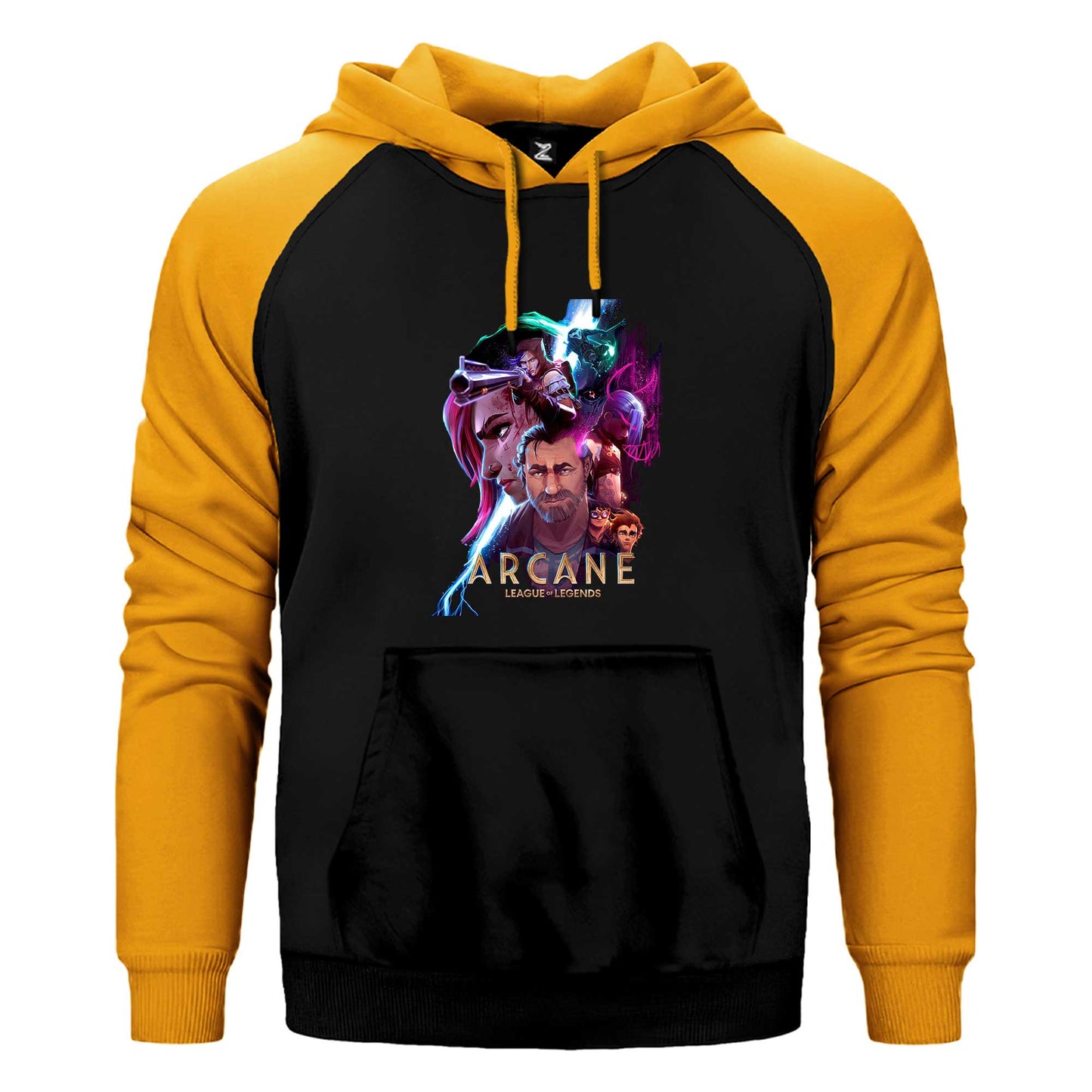 Arcane Çift Renk Reglan Kol Sweatshirt / Hoodie