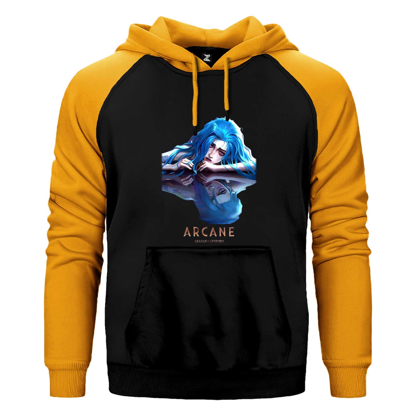 Arcane Jinx Çift Renk Reglan Kol Sweatshirt / Hoodie