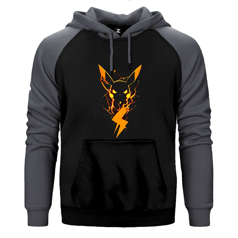 Pikachu Çift Renk Reglan Kol Sweatshirt / Hoodie