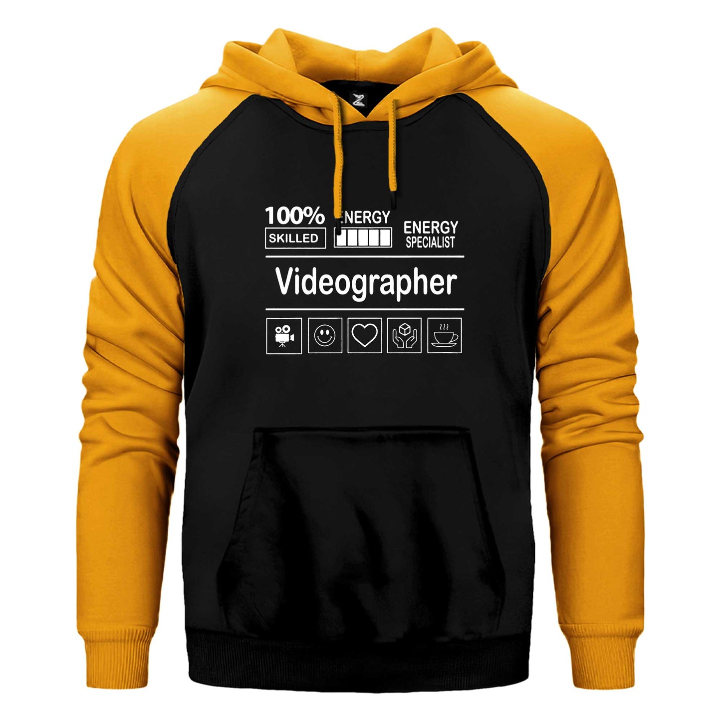 Videographer Çift Renk Reglan Kol Sweatshirt / Hoodie