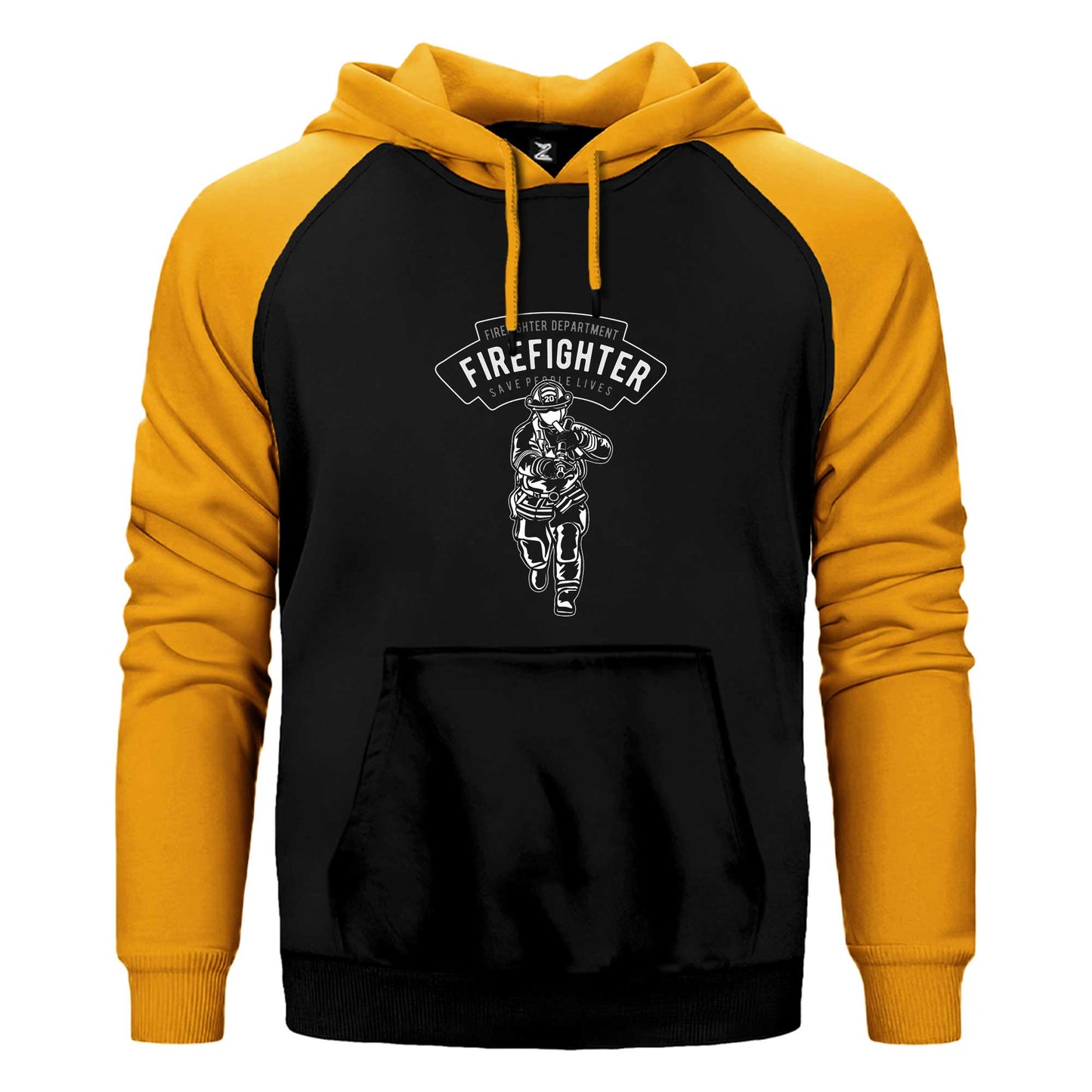 FireFighter Çift Renk Reglan Kol Sweatshirt / Hoodie