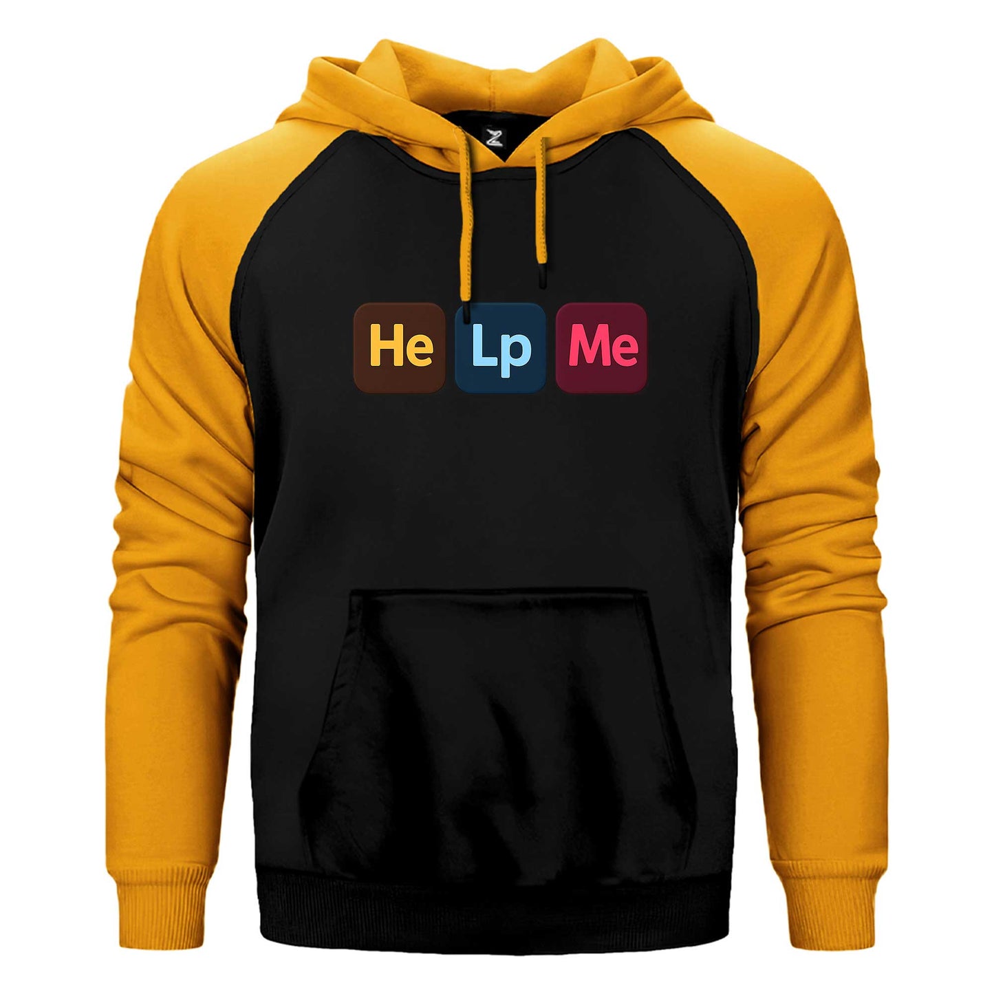 Designer Help Me Çift Renk Reglan Kol Sweatshirt / Hoodie