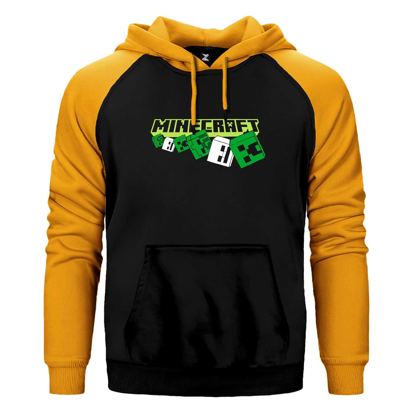 Minecraft Skeleton And Creeper Çift Renk Reglan Kol Sweatshirt / Hoodie
