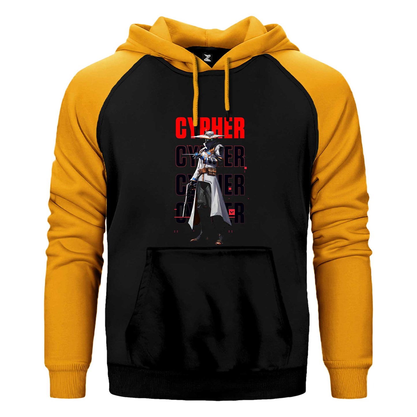 Valorant Cypher Çift Renk Reglan Kol Sweatshirt / Hoodie