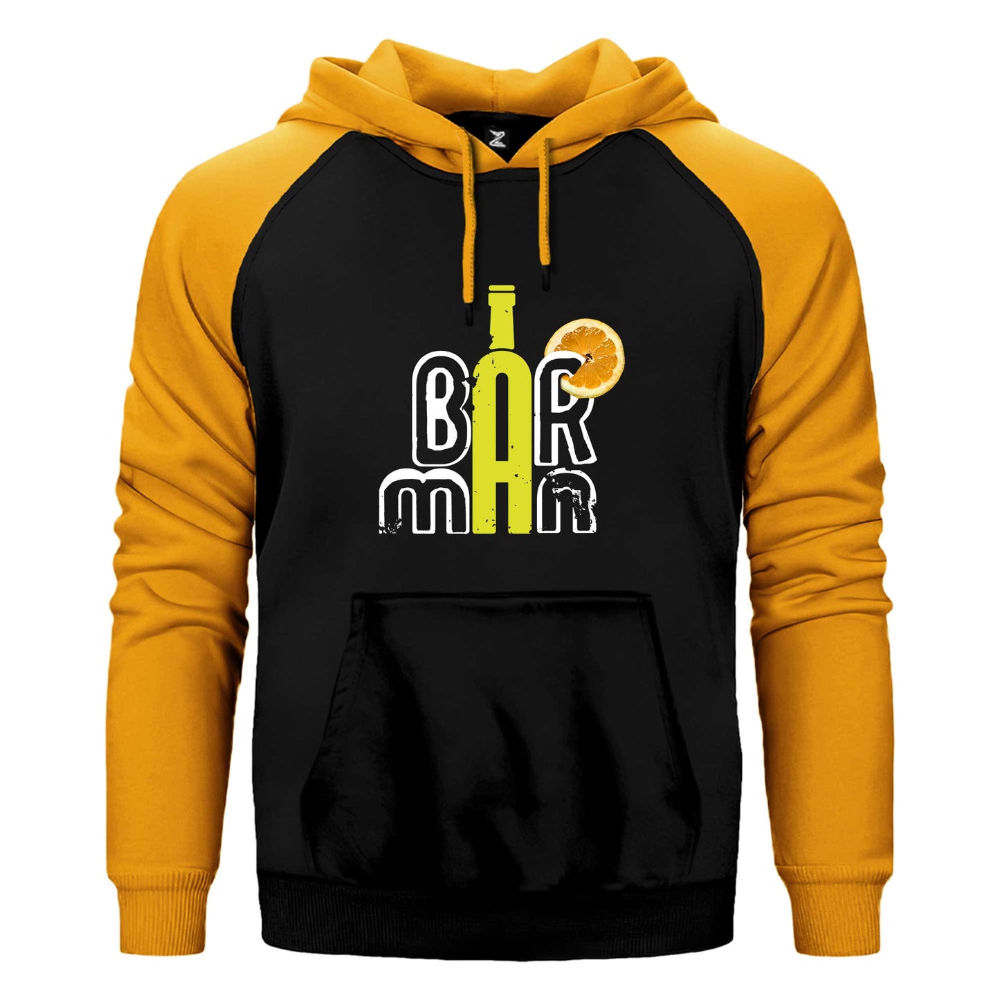 Barman Text Çift Renk Reglan Kol Sweatshirt / Hoodie