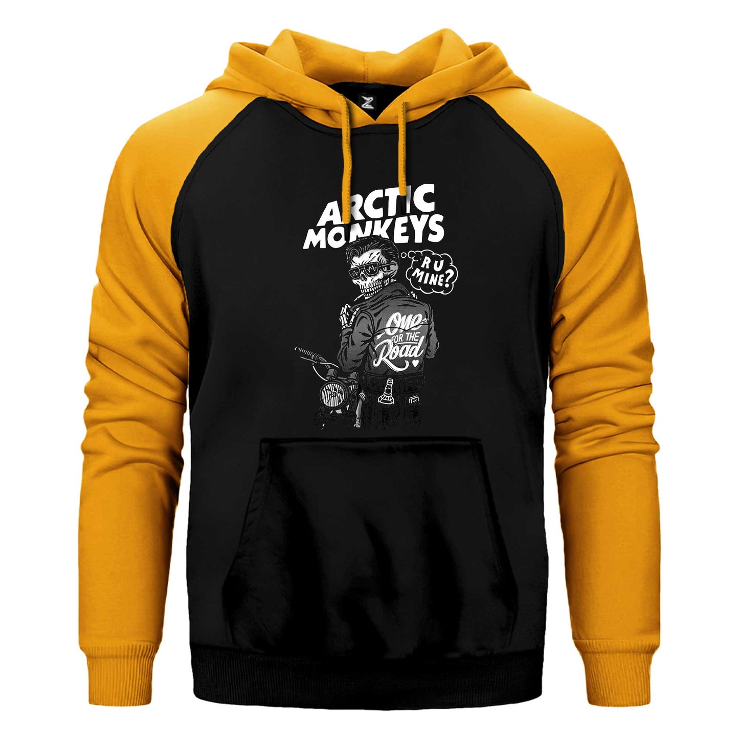Artic Monkeys Skull Rider Çift Renk Reglan Kol Sweatshirt / Hoodie