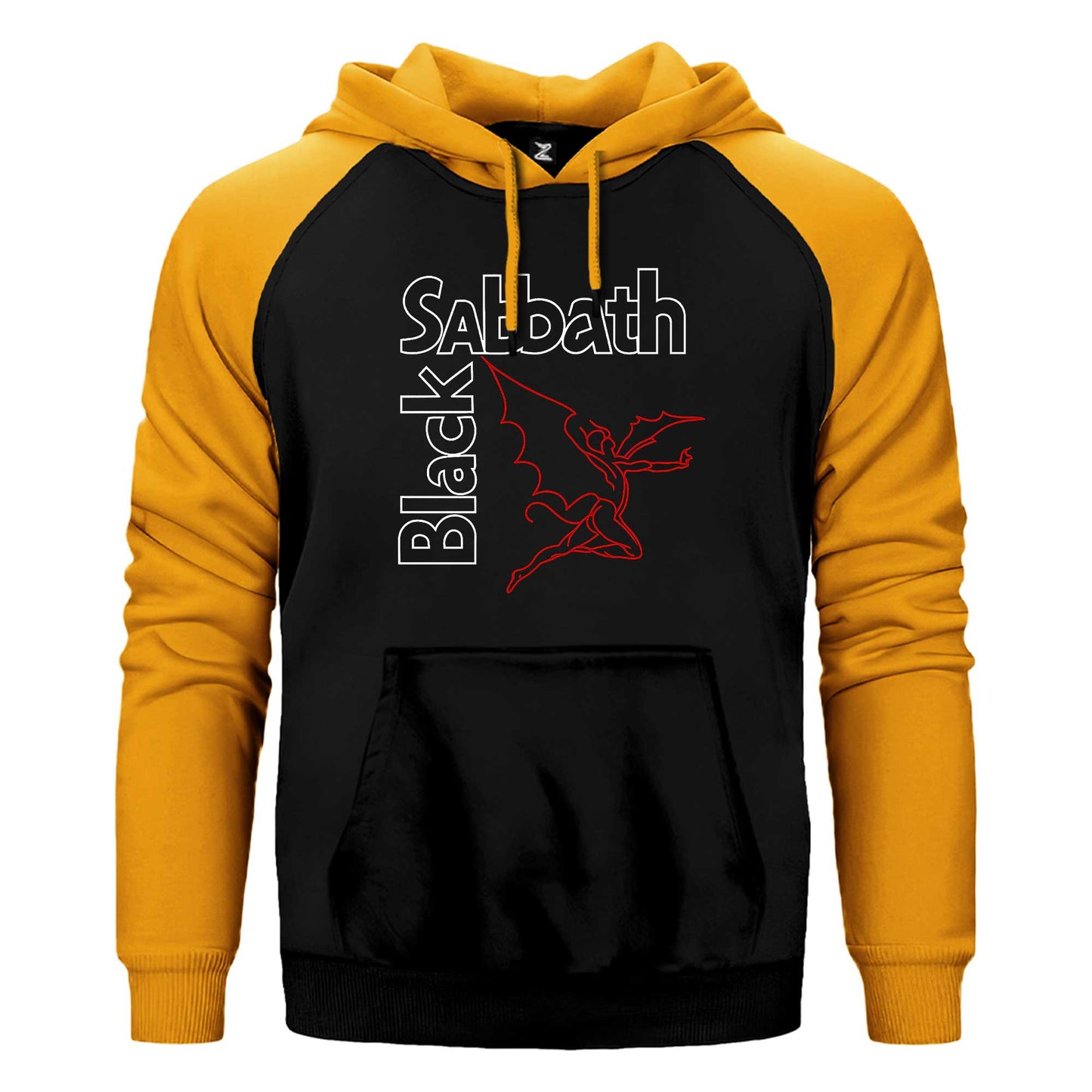 Black Sabbath Grim Reaper Çift Renk Reglan Kol Sweatshirt / Hoodie