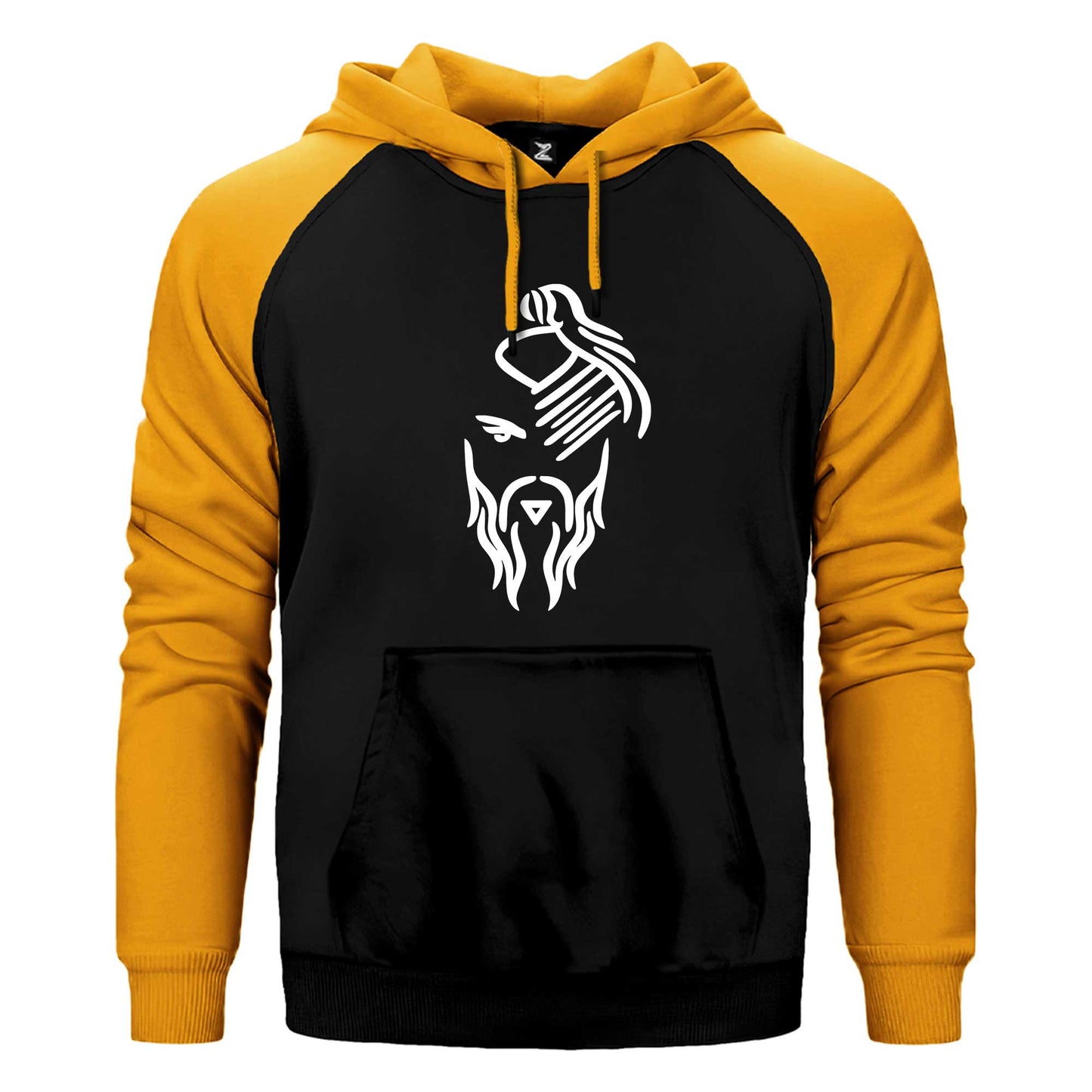 Hayko Cepkin Yeni Logo White Çift Renk Reglan Kol Sweatshirt / Hoodie