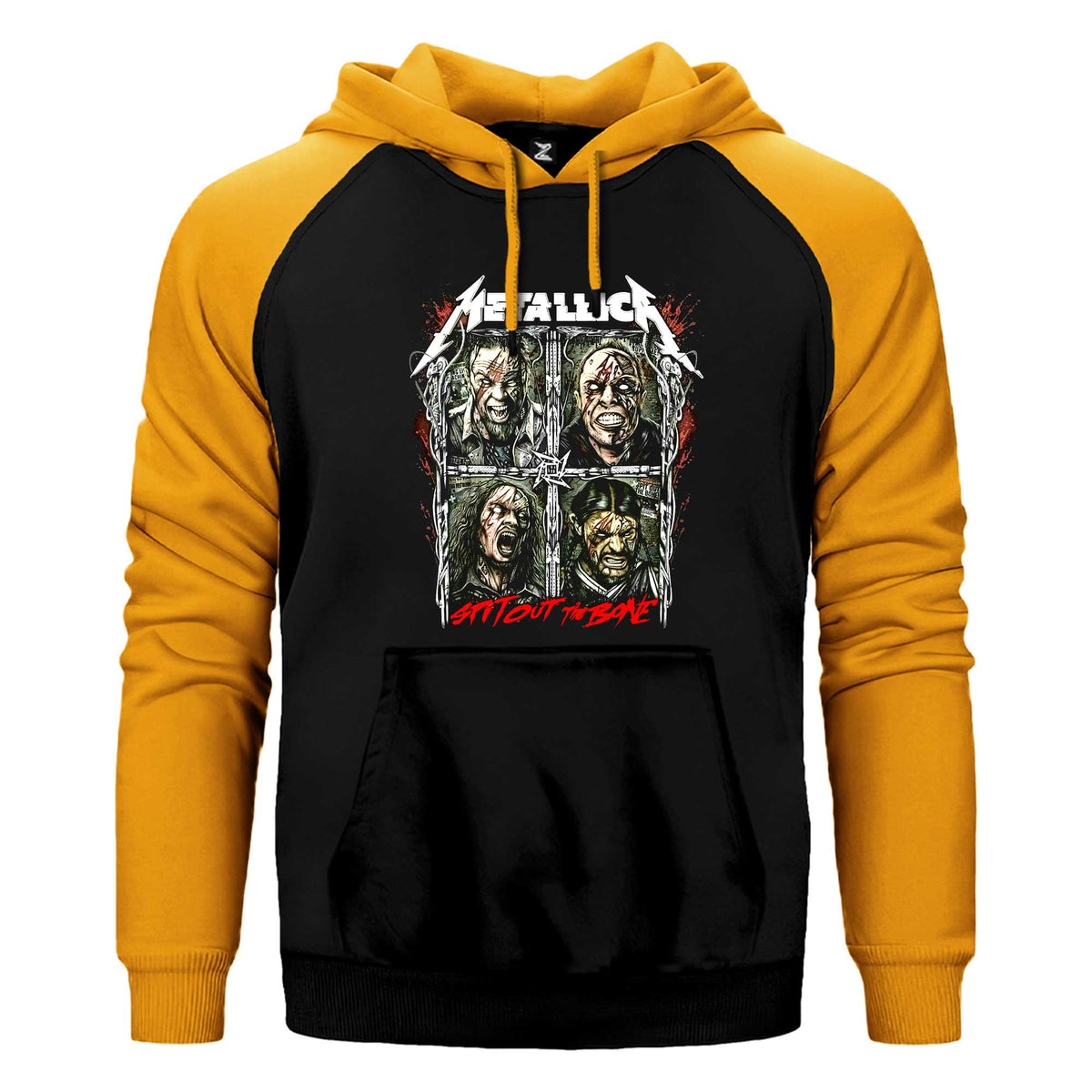Metallica Spitout The Bone Çift Renk Reglan Kol Sweatshirt / Hoodie