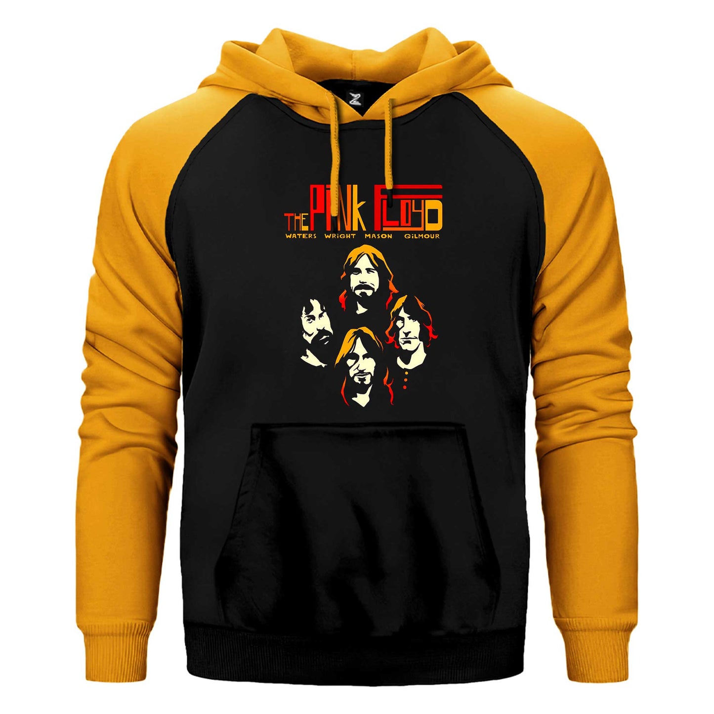 Pink Floyd Grup Silüet Çift Renk Reglan Kol Sweatshirt / Hoodie