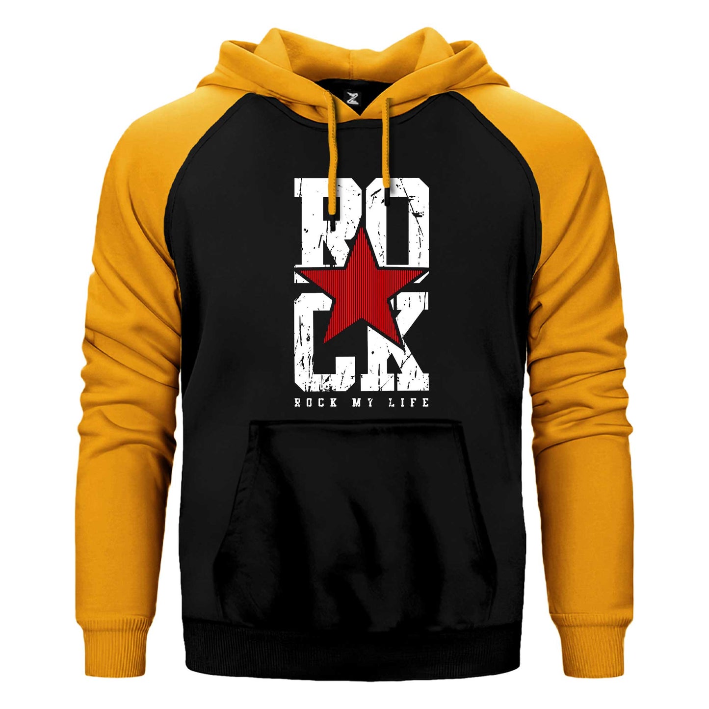 Rock My Life Çift Renk Reglan Kol Sweatshirt / Hoodie