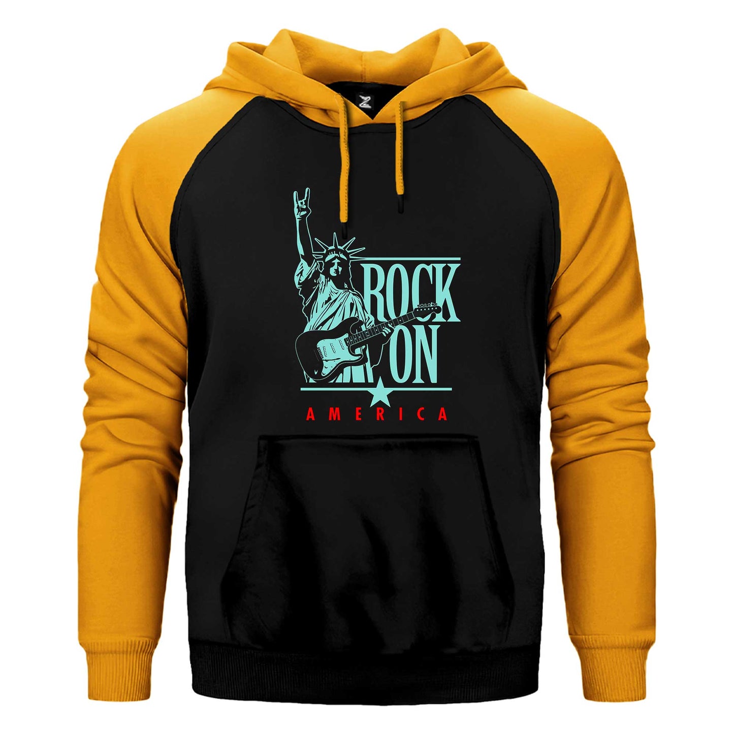 Rock On America Çift Renk Reglan Kol Sweatshirt / Hoodie