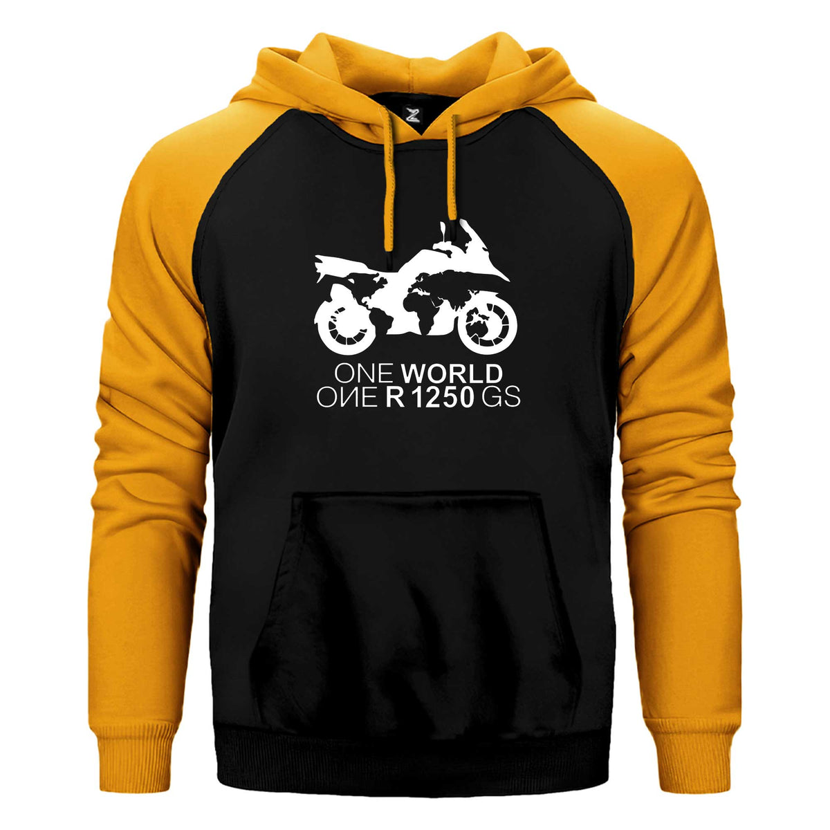 ONE World 1250GS White Çift Renk Reglan Kol Sweatshirt / Hoodie