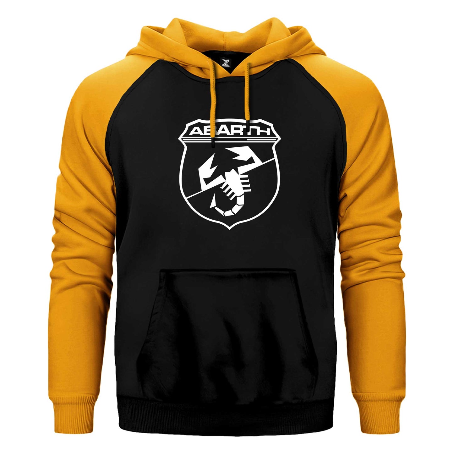 Abarth White Logo Çift Renk Reglan Kol Sweatshirt / Hoodie