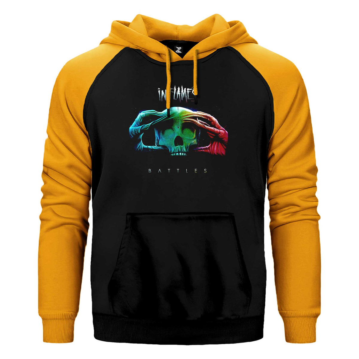 In Flames Battles Çift Renk Reglan Kol Sweatshirt / Hoodie